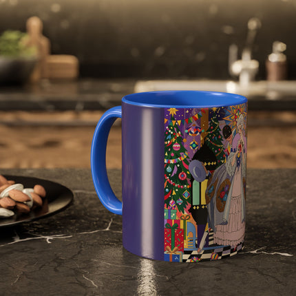 🎄✨ The Lady Of The Christmas Ornament Colorful Mug – Art Deco Holiday Fantasy