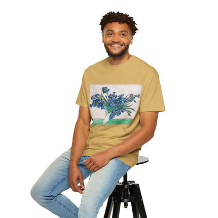 Irises by Vincent Van Gogh Unisex Garment-Dyed T-shirt