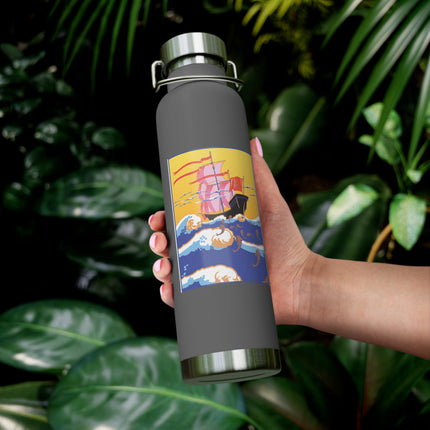 Golden Seas and Whimsical Dreams Copper Vacuum Insulated Bottle, 22oz