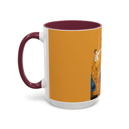 Falcon Mistress Colorful Mugs – Art Deco Majesty & Mythic Freedom