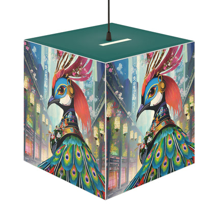 Techno Plumes Light Cube Lamp