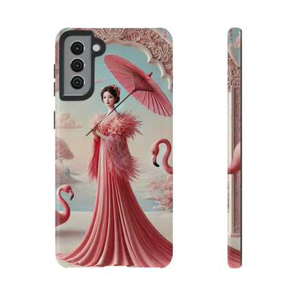 Petals, Porcelain, and Flamingos Phone Cases