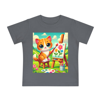 Kitten’s Creative Day Baby T-Shirt – A Little Artist at Play