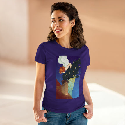 The Christmas Angel Women's Midweight Cotton Tee