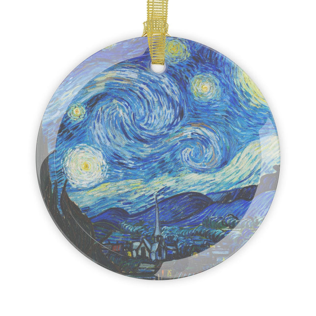 The Starry Night by Vincent Van Gogh Glass Ornaments