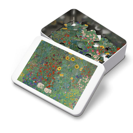 Farm Garden with Sunflowers by Gustav Klimt Puzzle (30, 110, 252, 500-Piece)