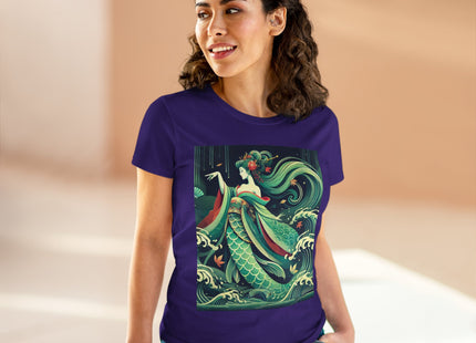Mermaid Queen Rising from the Deep Women's Midweight Cotton Tee