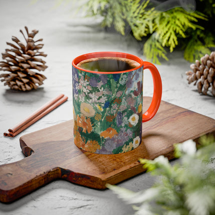 Flowers on the Mountain by August Babberger Colorful Mugs (11oz, 15oz)