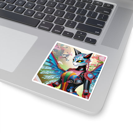 Cyberpunk Chic Kiss-Cut Stickers (4 Sizes)