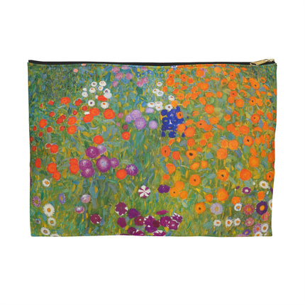 Cottage Garden Accessory Pouch – Gustav Klimt Floral Art Bag