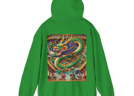 Tibetan Dragon Over Kabuki Duel – Heavy Blend™ Hooded Sweatshirt