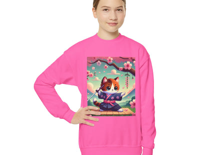 Samurai Kitten Youth Crewneck Sweatshirt