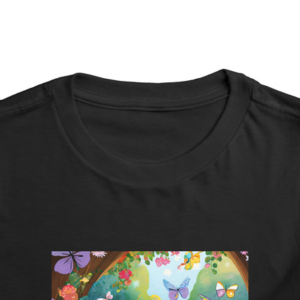 Baby Unicorns and Fluttering Butterflies Toddler Short Sleeve Tee