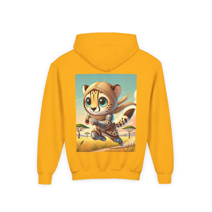 Swift Cheetah Youth Hooded Sweatshirt – Speed, Energy & Bold Adventure