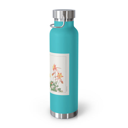 Aquilegia Flower by Tanigami Kônan Copper Vacuum Insulated Bottle, 22oz