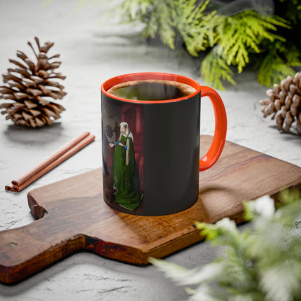Arnolfini Portrait by Jan Van Eyck Colorful Mugs (11oz, 15oz)
