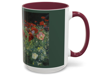 A Study of Poppies for Carnation, Lily, Lily, Rose by John Singer Sargent Colorful Mugs (11oz, 15oz)