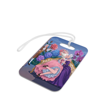 🌹💜 The Secret Embrace Luggage Tag – Art Deco Floral Romance