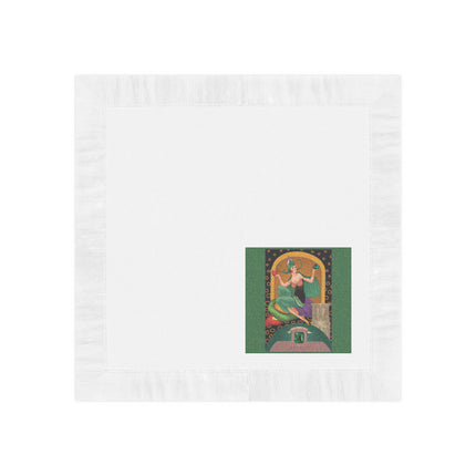 May & Emerald Zodiac White Coined Napkins