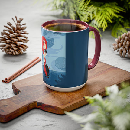 Siren of the Waves Colorful Mugs – Dramatic Sea Power & Bold Elegance