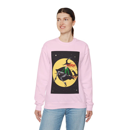 A Witch’s Moonlit Flight Unisex Heavy Blend™ Crewneck Sweatshirt