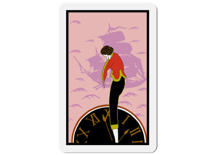 Woman Waiting for her Beloved at 1:59 by Kobayashi Kaichi Die-Cut Magnets (5 Sizes)