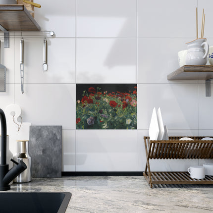 Poppies (A Study of Poppies for Carnation, Lily, Lily, Rose) by John Singer Sargent Ceramic Tile