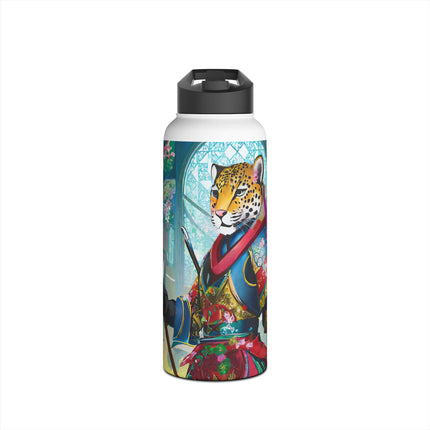 Cyberpunk Leopard Stainless Steel Water Bottle