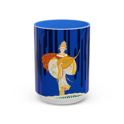 Celestial Melody Colorful Mug (11oz, 15oz) – Musical Grace, Starlit Beauty & Art Deco Elegance