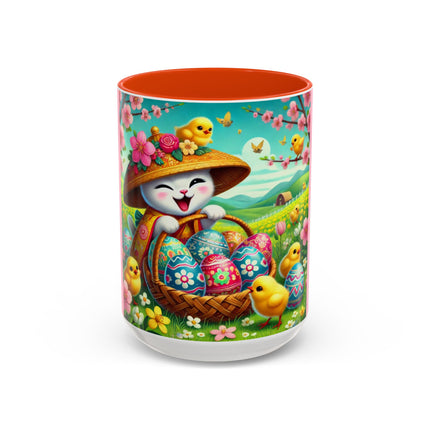 Geisha Kitten’s Easter Delight Colorful Mugs (11oz, 15oz)