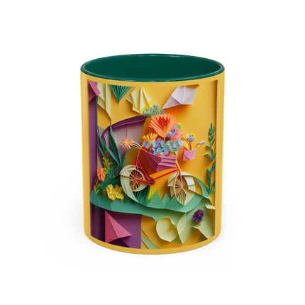 Origami Bicycle Colorful Mugs (11oz, 15oz)