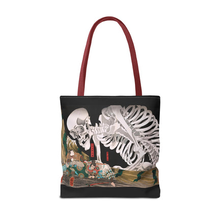 Mitsukuni Defying the Skeleton Spectre by Utagawa Kuniyoshi Tote Bag (AOP)