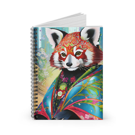 Cybernetic Red Panda Spiral Notebook - Ruled Line