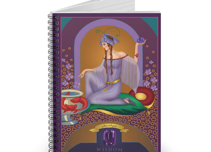 February & Amethyst (from the Gem Series) by Sofia Chiostri Spiral Notebook - Ruled Line