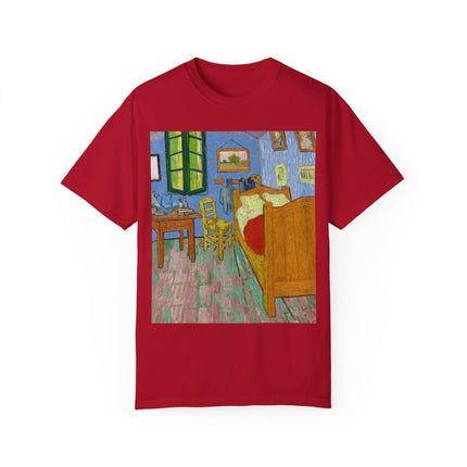 The Bedroom by Vincent van Gogh Unisex Garment-Dyed T-shirt