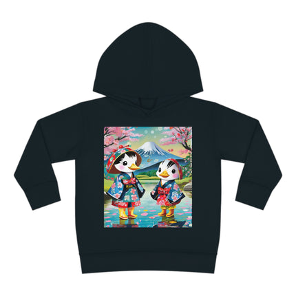 Rainy Day Ducks Toddler Pullover Fleece Hoodie