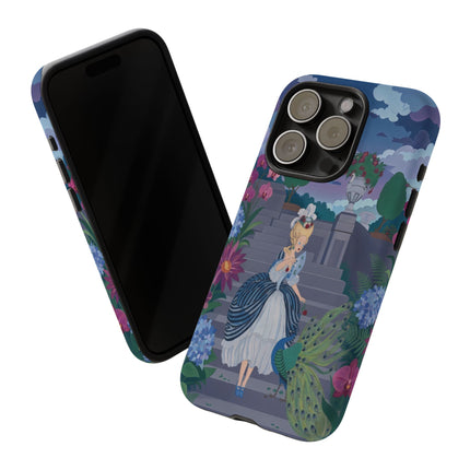🦚🌸 The Peacock Garden Terrace Phone Case – Art Deco Floral Elegance