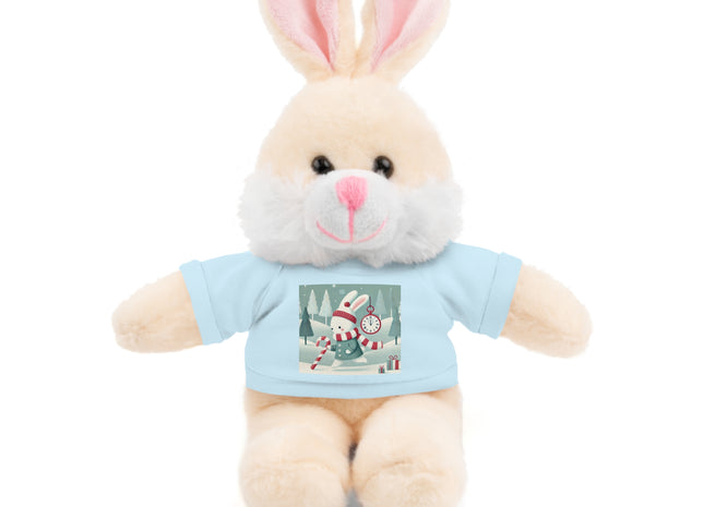 Candy Cane Timekeeper Bunny Stuffed Animals with Tee