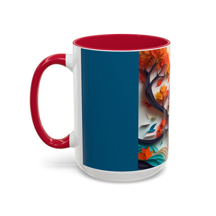 Owl at an Autumn Park Colorful Mugs (11oz, 15oz)