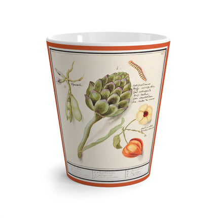 Artichoke, Broad Beans, and Lantern Plant by Anselmus Boëtius de Boodt Latte Mug