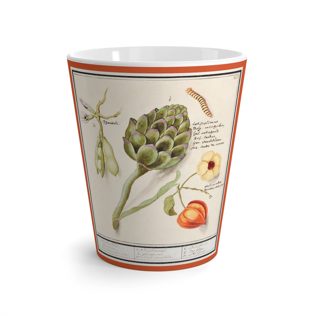 Artichoke, Broad Beans, and Lantern Plant by Anselmus Boëtius de Boodt Latte Mug