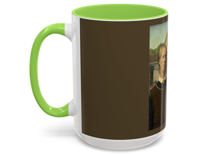 American Gothic by Grant Wood Colorful Mugs (11oz, 15oz)