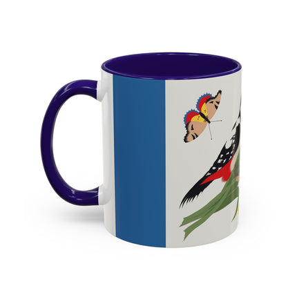 Woodpecker & Tulip Colorful Mugs – Vibrant Spring & Bold Beauty