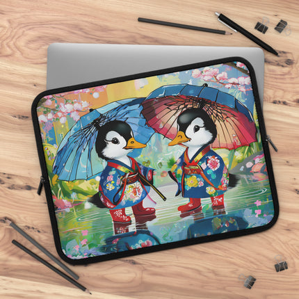 Rainy Day Ducks Laptop Sleeve