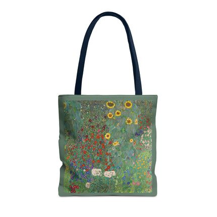 Farm Garden with Sunflowers by Gustav Klimt Tote Bag (AOP)