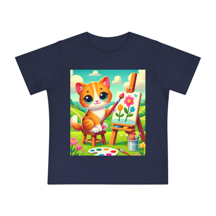 Kitten’s Creative Day Baby T-Shirt – A Little Artist at Play