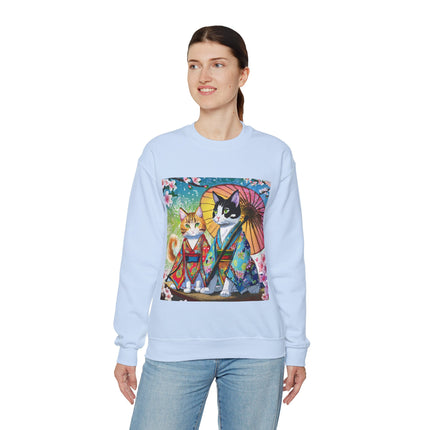 Kimono Kitties Unisex Heavy Blend™ Crewneck Sweatshirt