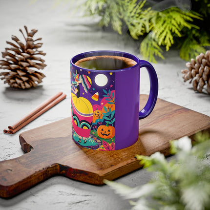 🌙🎃 The Lady Of Moonbeam Hollow Colorful Mug – Whimsical Halloween Charm