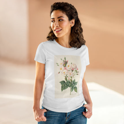 Rosa Noisettiana by Pierre Joseph Redouté Women's Midweight Cotton Tee