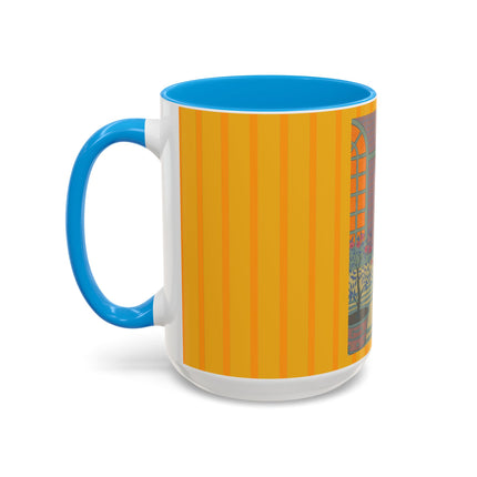 Sur Les Marches Du Jardin by Georges LePape Colorful Mugs (11oz, 15oz)
